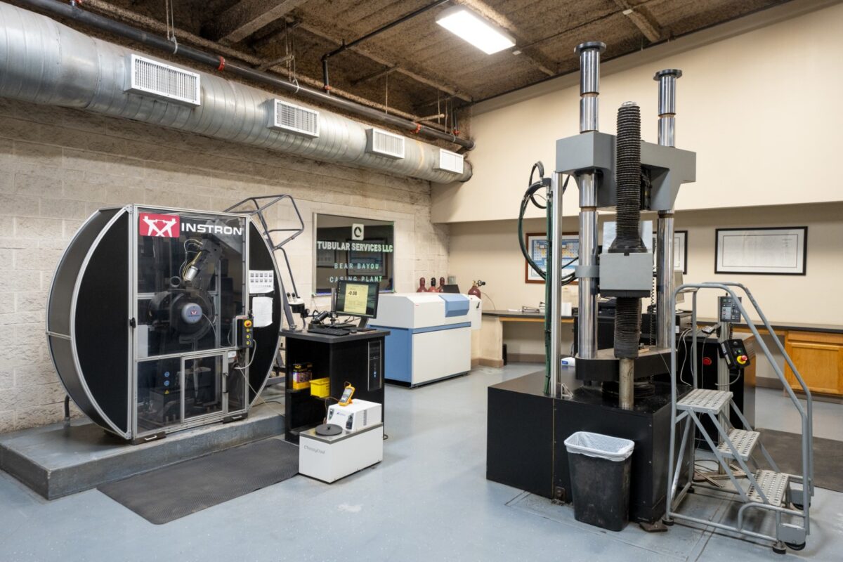 Materials lab — physical and chemical testing
